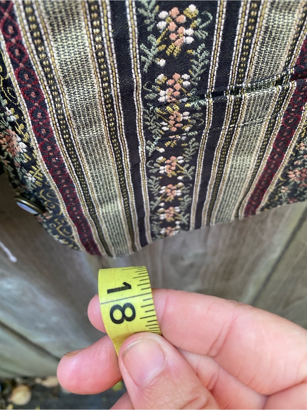 Vintage Liz Sport Petite Tapestry Boho Vest Floral Stripe 2P - Picture 9 of 10